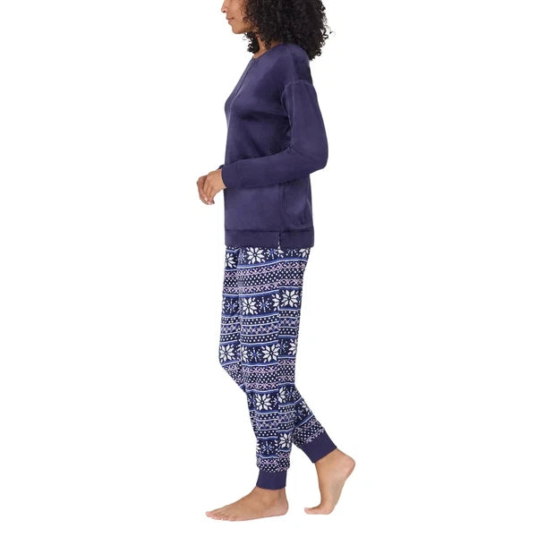 NWT Nautica Women's 2-Pc  PJ Lightweight Stretch Fleece Pajama Lounge Set s:S-3X