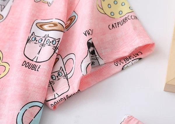 Womens Capri Set Sleepwear Pajamas Woman Sleep Nightshirt Home wear Nightwear Pj