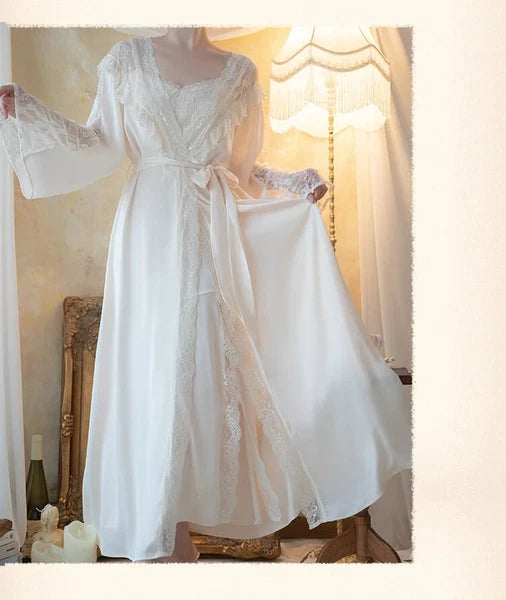 Women robe pajama set pajama suspender pajama summer casual satin bathrobe