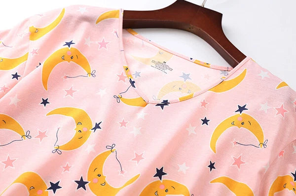 Womens Capri Set Sleepwear Pajamas Woman Sleep Nightshirt Home wear Nightwear Pj