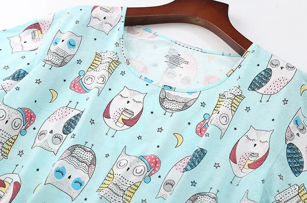 Womens Capri Set Sleepwear Pajamas Woman Sleep Nightshirt Home wear Nightwear Pj
