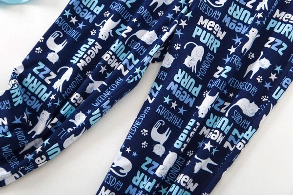 Womens Capri Set Sleepwear Soft Pajamas Sleep Nightshirts Print Comfy Pyjama Set