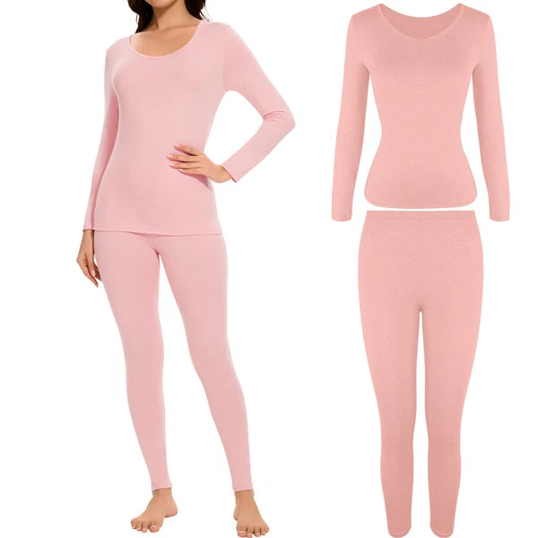 Ropa Interior Térmica para Mujer Conjunto de Pantalones Y Tops Ultra Suave Warm