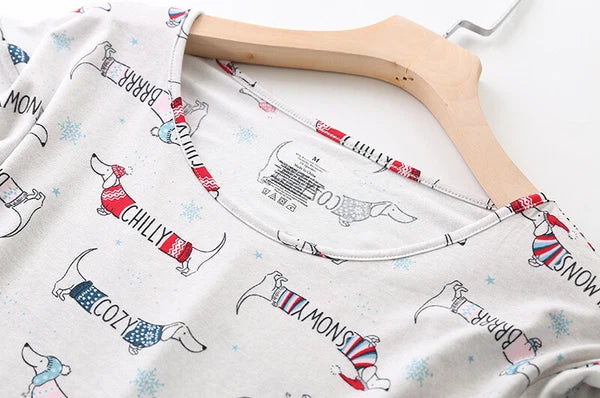 Womens Capri Set Sleepwear Pajamas Woman Sleep Nightshirt Home wear Nightwear Pj