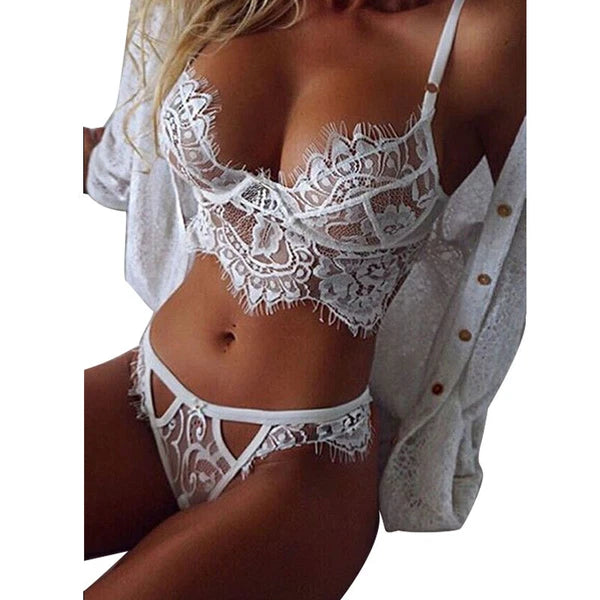Sexy-Lingerie Nightwear Underwear G-string Babydoll Women Lace Sleepwear Set~☆