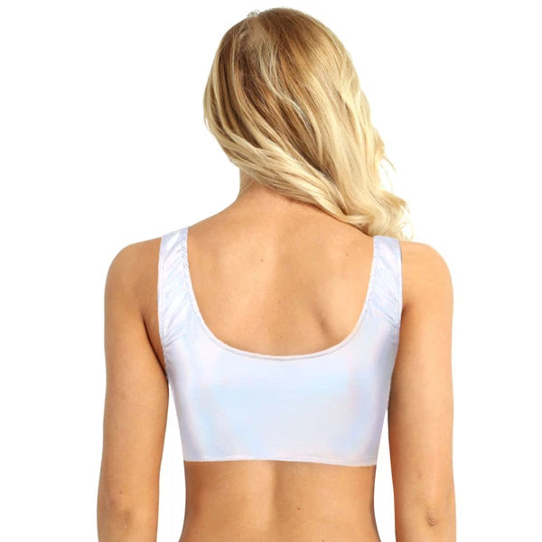 Womens Miniskirt Sexy Lingerie Set No Pad Crop Top Faux Leather Nightwear Vest