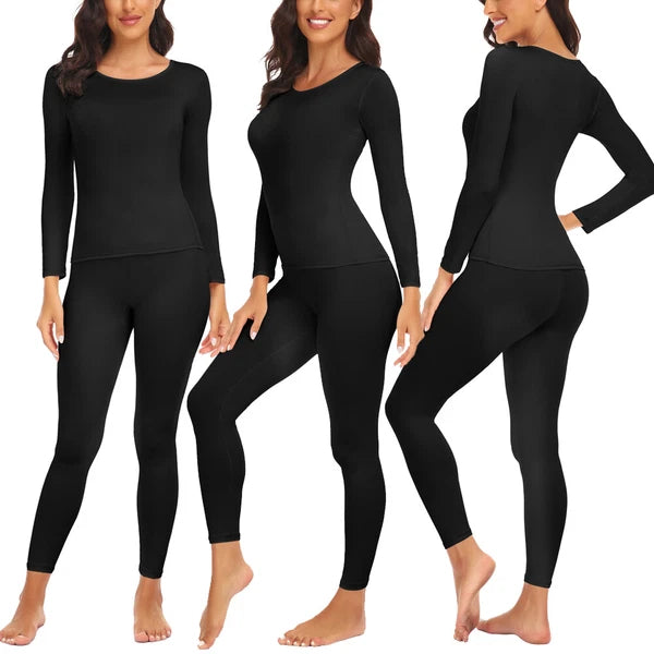 Women's Long Johns Thermal Underwear Warm Base Layer Pajama Set for Cold Weather