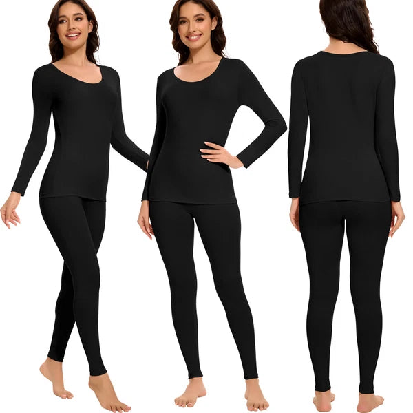 Ropa Interior Térmica para Mujer Conjunto de Pantalones Y Tops Ultra Suave Warm
